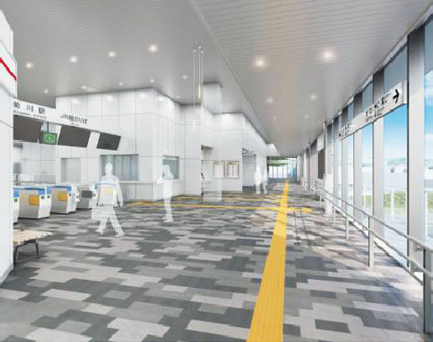 新駅舎南北自由通路イメージ図